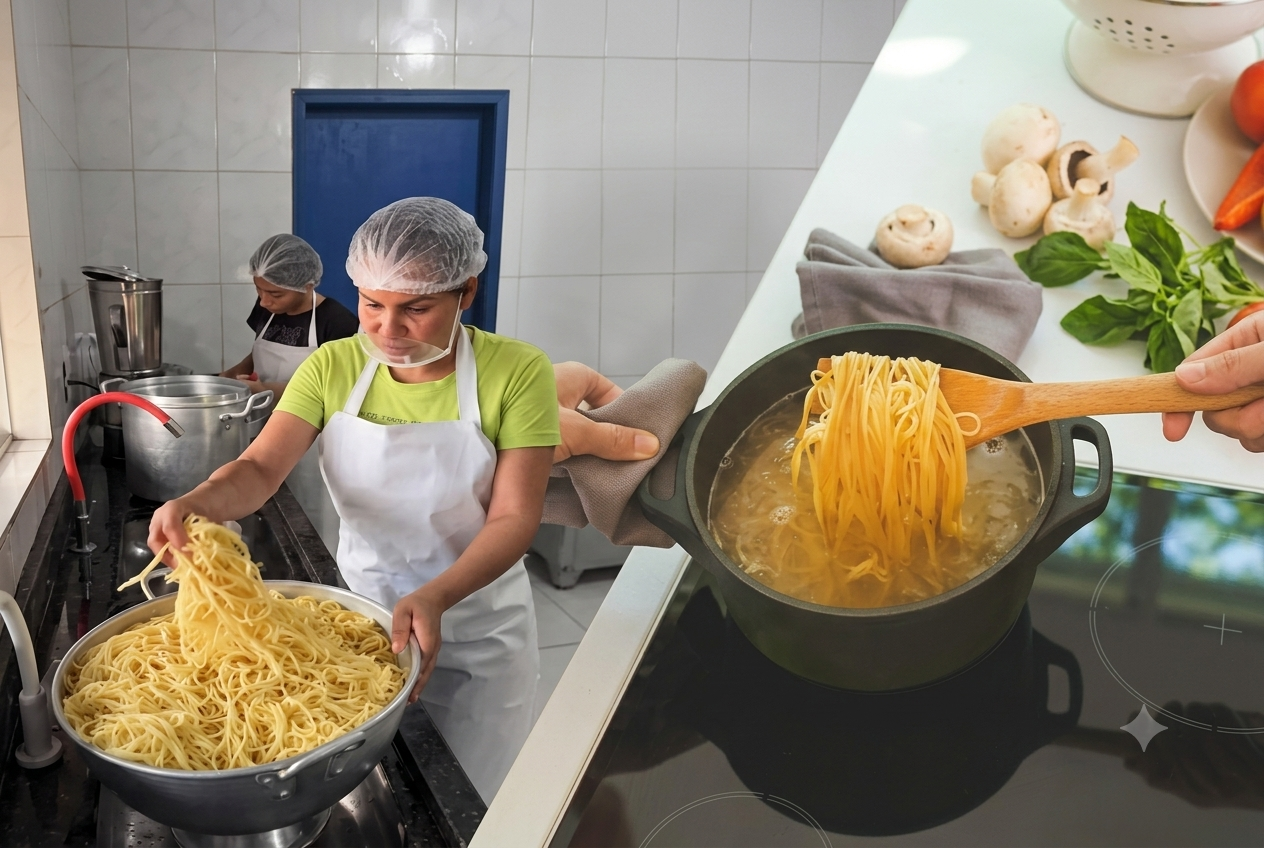 Como evitar que o macarrão fique grudado