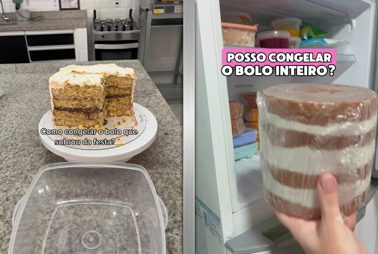 Pode congelar bolo recheado?
