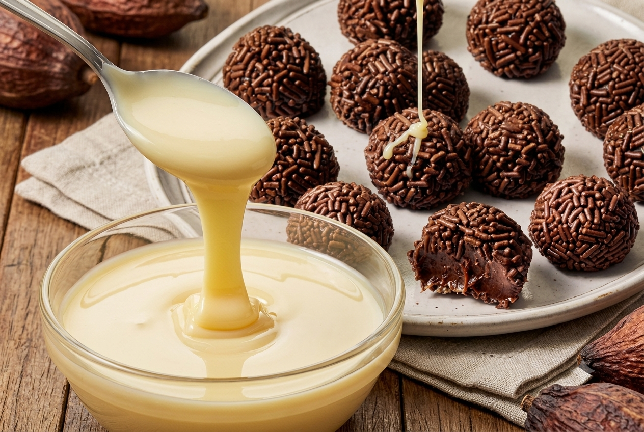 O que colocar no lugar do leite condensado para fazer brigadeiro